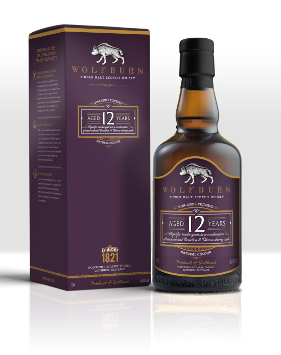 Wolfburn, 12 Jahre 46% vol.  Bourbon- und Sherryfässer