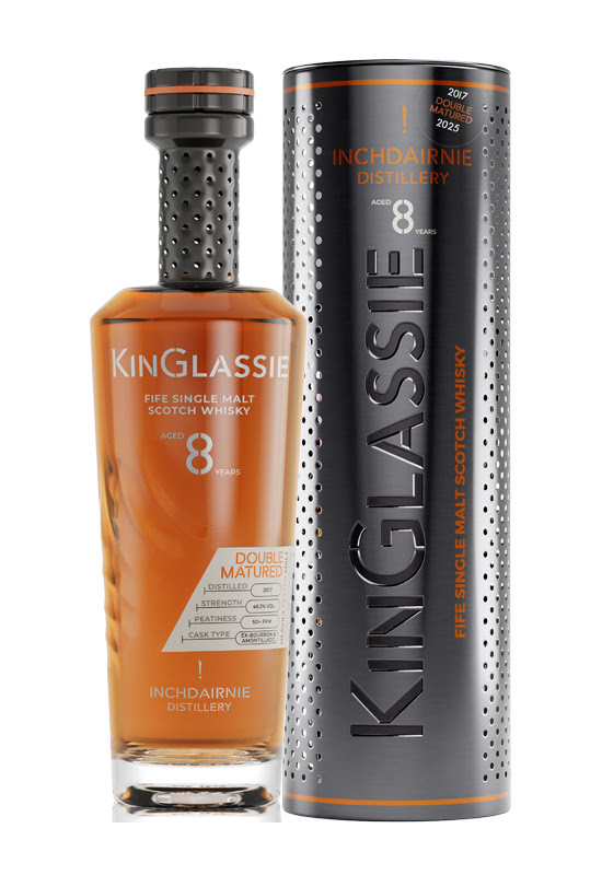 KinGlassie „Double Matured“ 8 y 46,3 %Vol Bourbon  Amontillado Sherry  Natural Colour & Non-chill filtered
