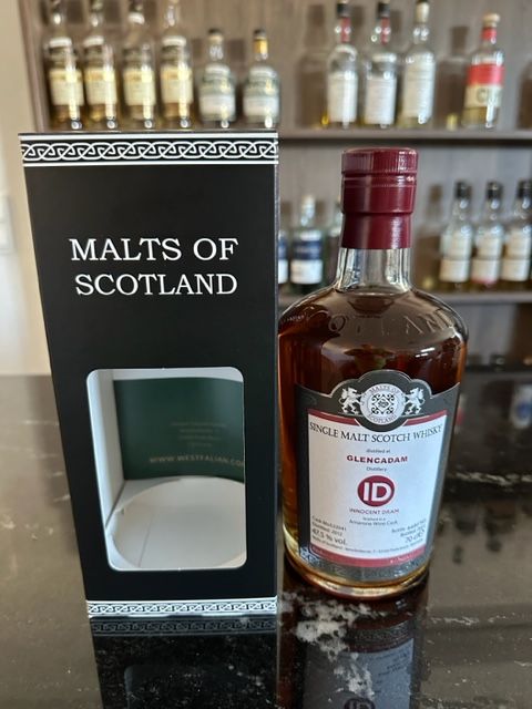 Malts of Scotland GLENCADAM 10y ID RANGE 2012 Amarone Wine Cask 47.5%Vol 563 Bottles