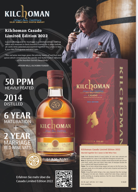 Kilchoman Casado Limited Edition 2022 46%Vol Portuguese Red Wine Finish 8y