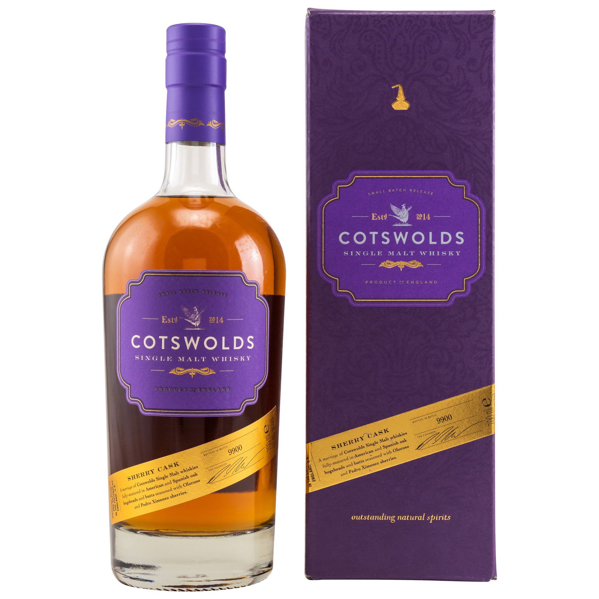 Cotswolds Sherry Cask English Single Malt Oloroso- und PX-Sherry-Hogsheads und -Butts 57,4 %Vol. 0,7