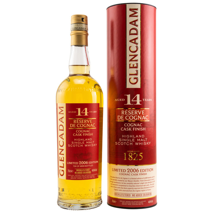 Glencadam Réserve de Cognac 14y  Highland Single Malt Scotch 46 %Vol