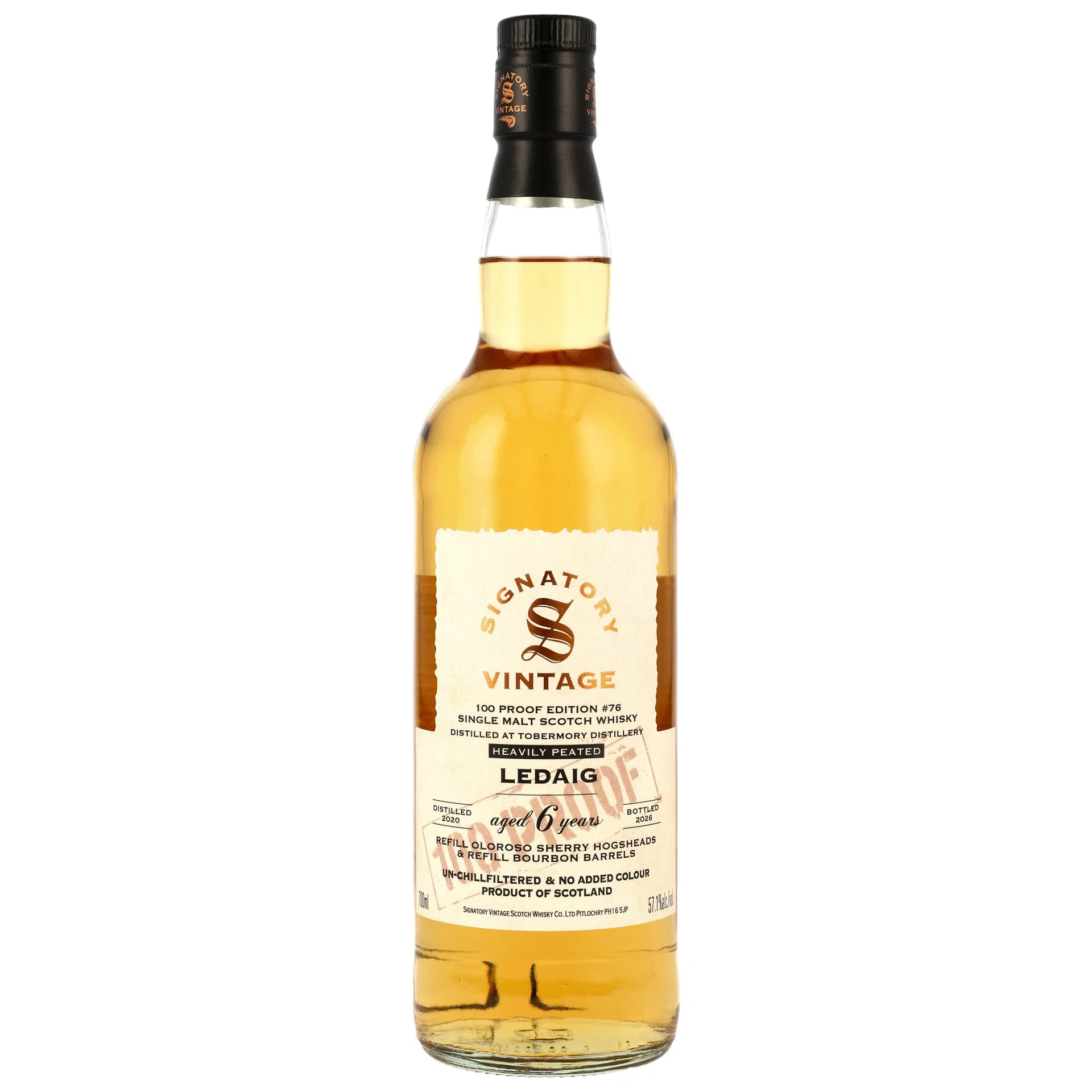 Signatorty Ledaig 2020/2026 6 y Refill Oloroso Sherry & Bourbon Casks 100 PROOF Edition #76 57,1 %Vol