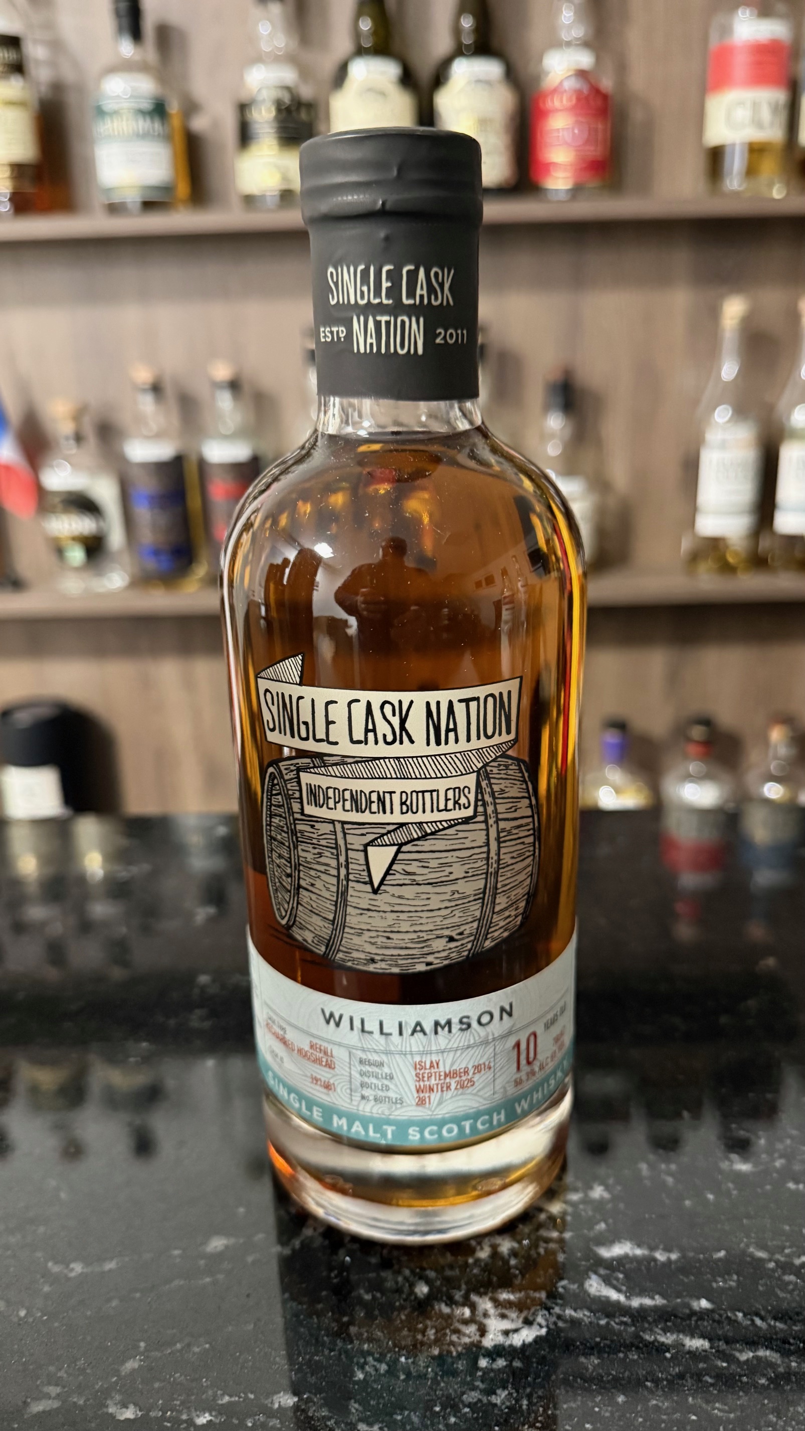 Single Cask Nation Williamson 2014 Refill Charred Hogshead 10 Jahre  56,3%Vol
