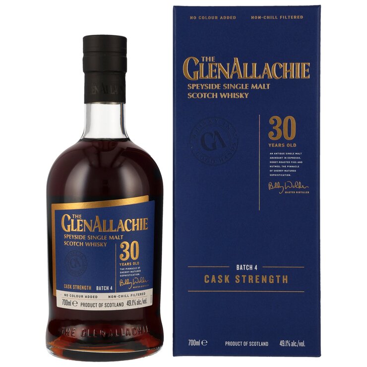 The GlenAllachie 30 y.Batch 4 30y Pedro Ximénez & Oloroso Hogsheads & Puncheons 49,1% vol.