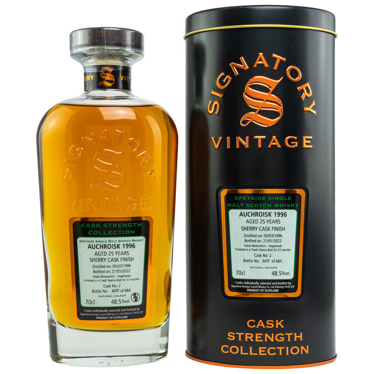 Signatory Auchroisk  25 y Hogsheads, Sherry Cask (Finish) 48,5 %Vol