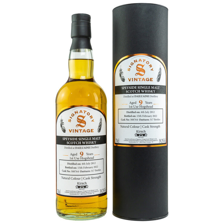 Signatory Dailuaine 2012/2022 Sig CS #308764 59,2 %Vol 312 bottles Hogshead