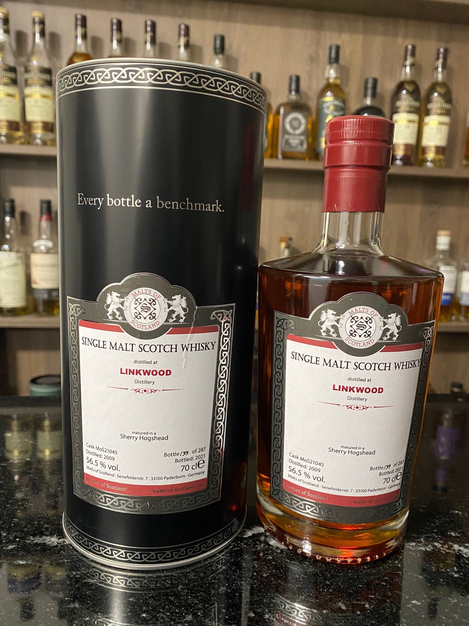 Malts of Scotland Linkwood 2009 Sherry Hogshead - 56.5 %Vol - 287 Bottles