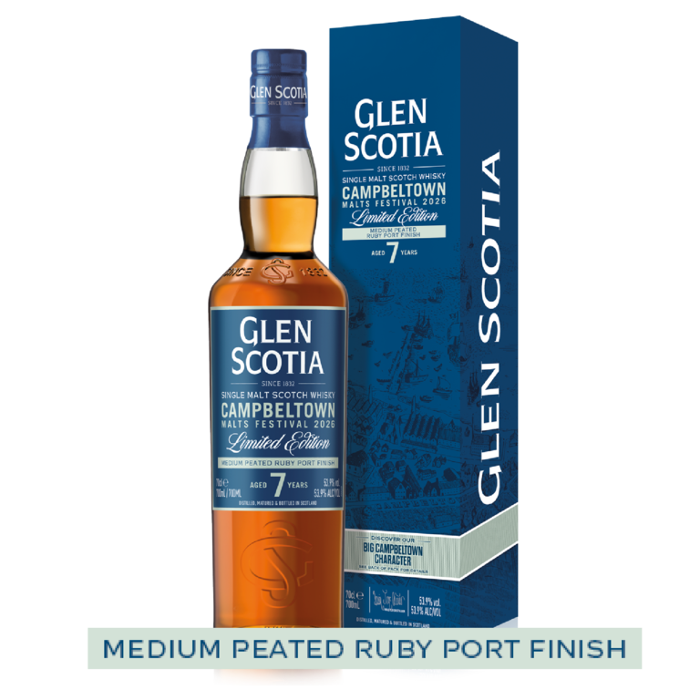 Glen Scotia Festival Edition 2026 7 Jahre Medium Peated Ruby Port Cask Finish Limited Edition 53,9%