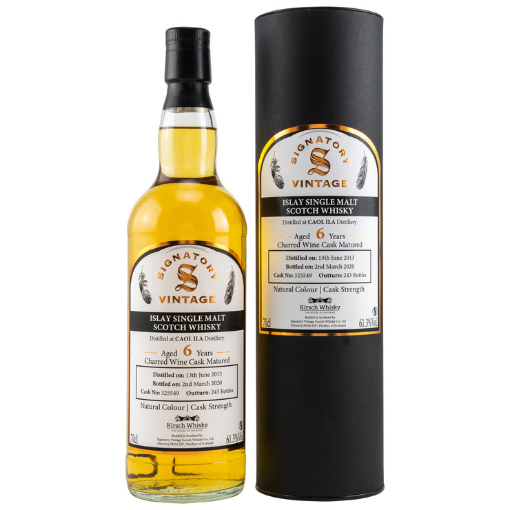 Signatory Caol Ila Wine Cask Strength for Kirsch  6 y Charred Wine Cask  243  61,3  %Vol