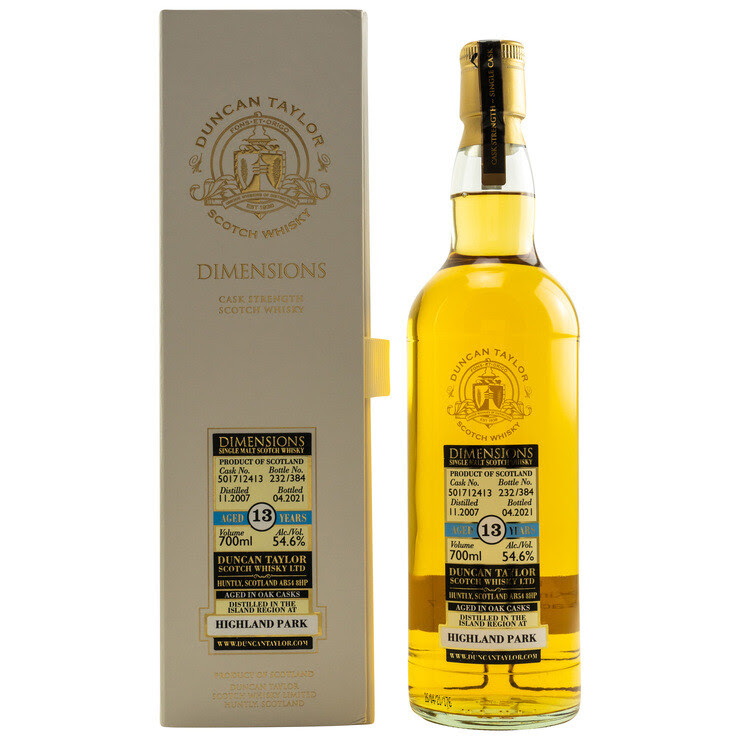 Highland Park 2007/2020 Duncan Taylor: Dimensions 54,6 %Vol 384 bottles