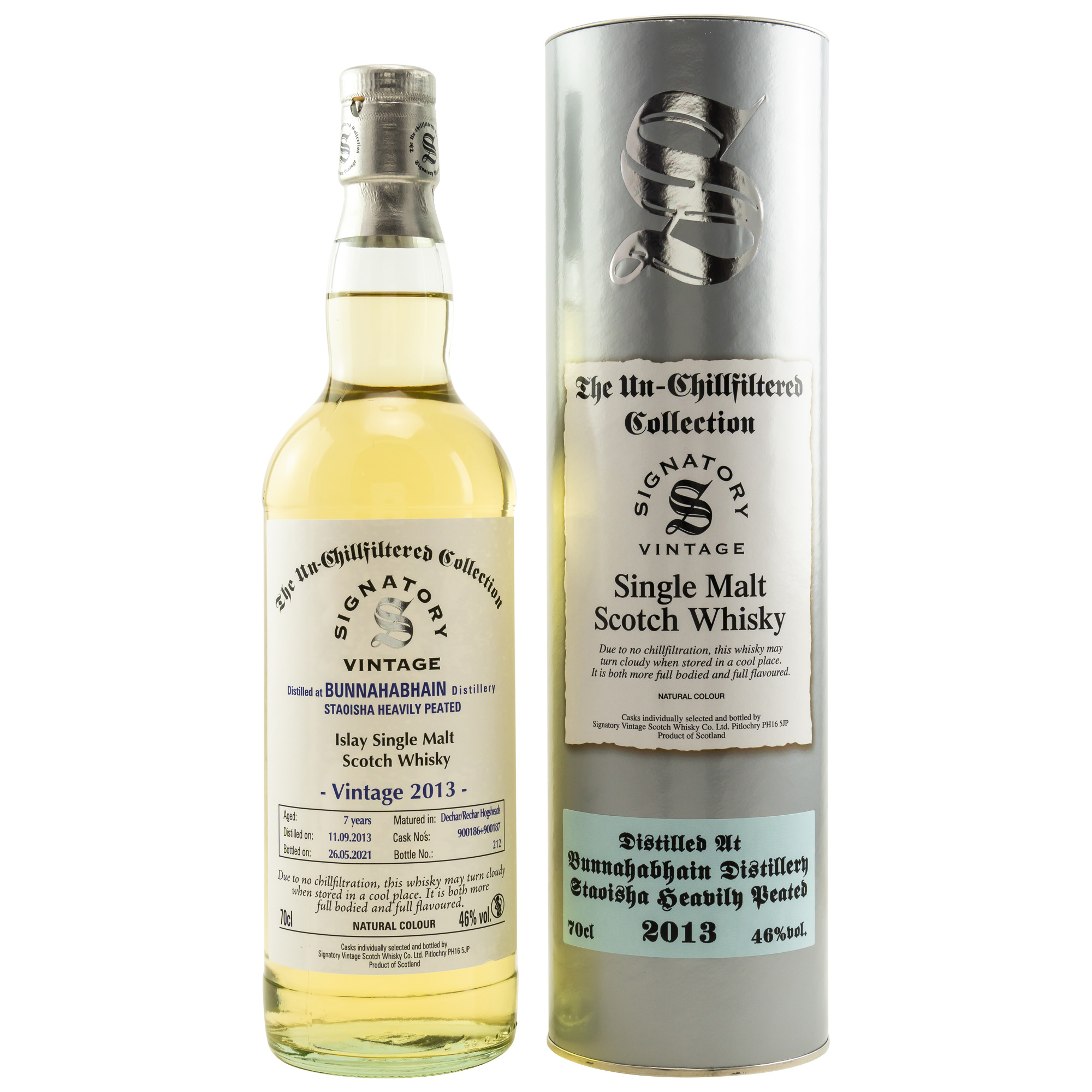 Signatory Bunnahabhain Staoisha 2013/2021 #900186+900187 46 %Vol