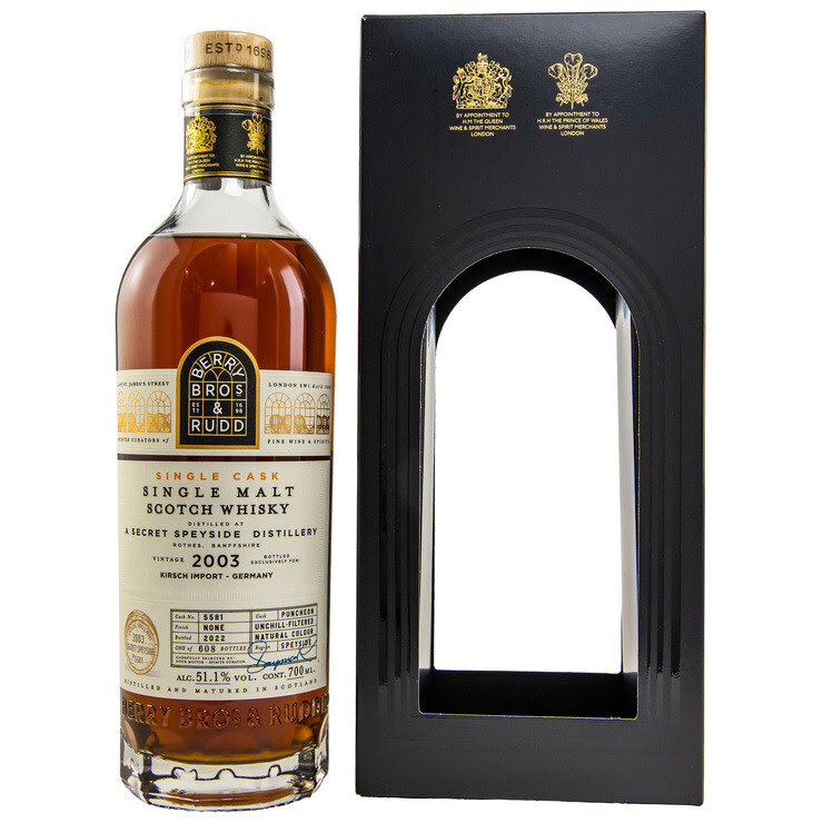 Berry Bros. & Rudd Secret Speyside 2003/2022 51,1 %Vol Sherry Puncheon