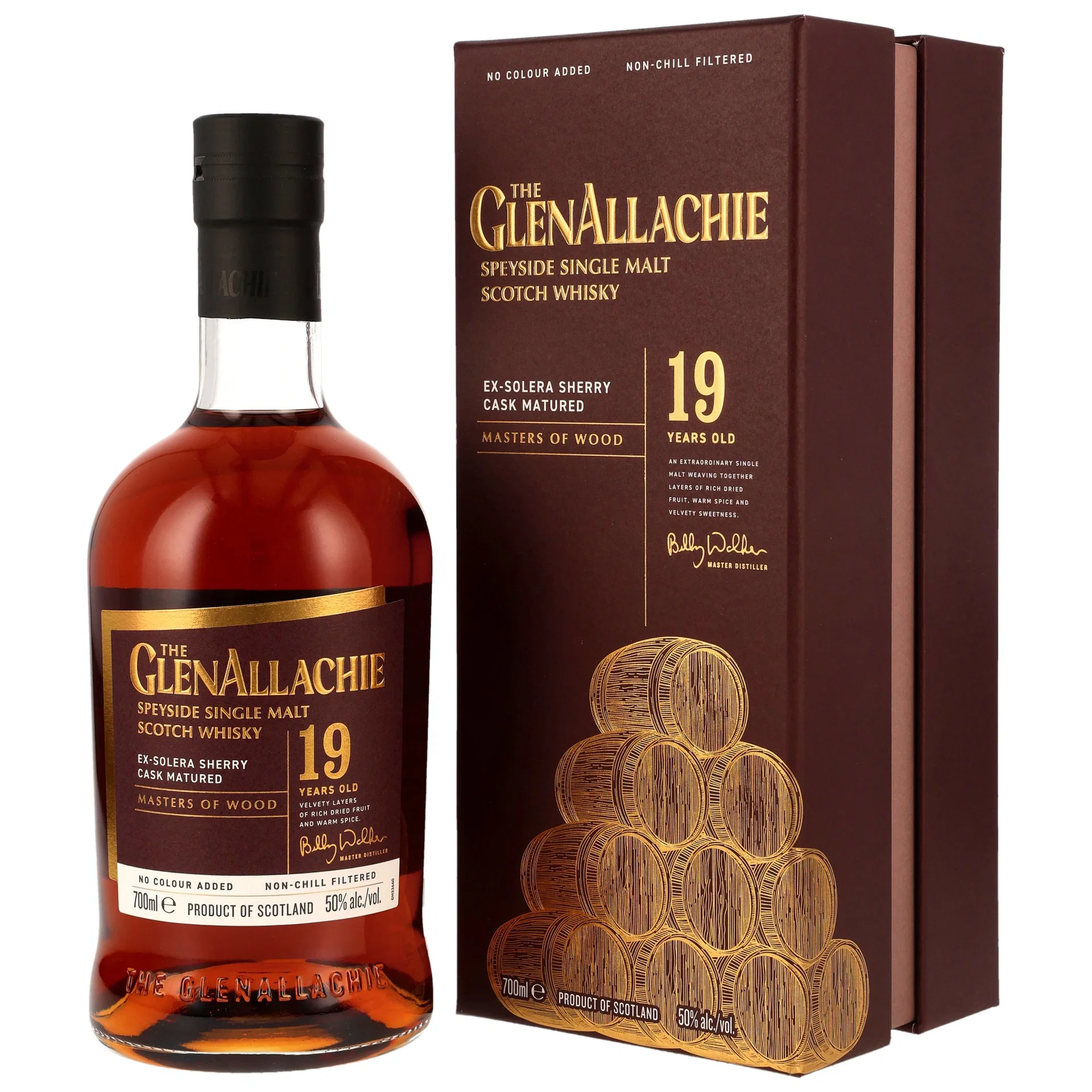 The GlenAllachie 19 y Ex-Solera Sherry Cask Masters of Wood 50 %Vol