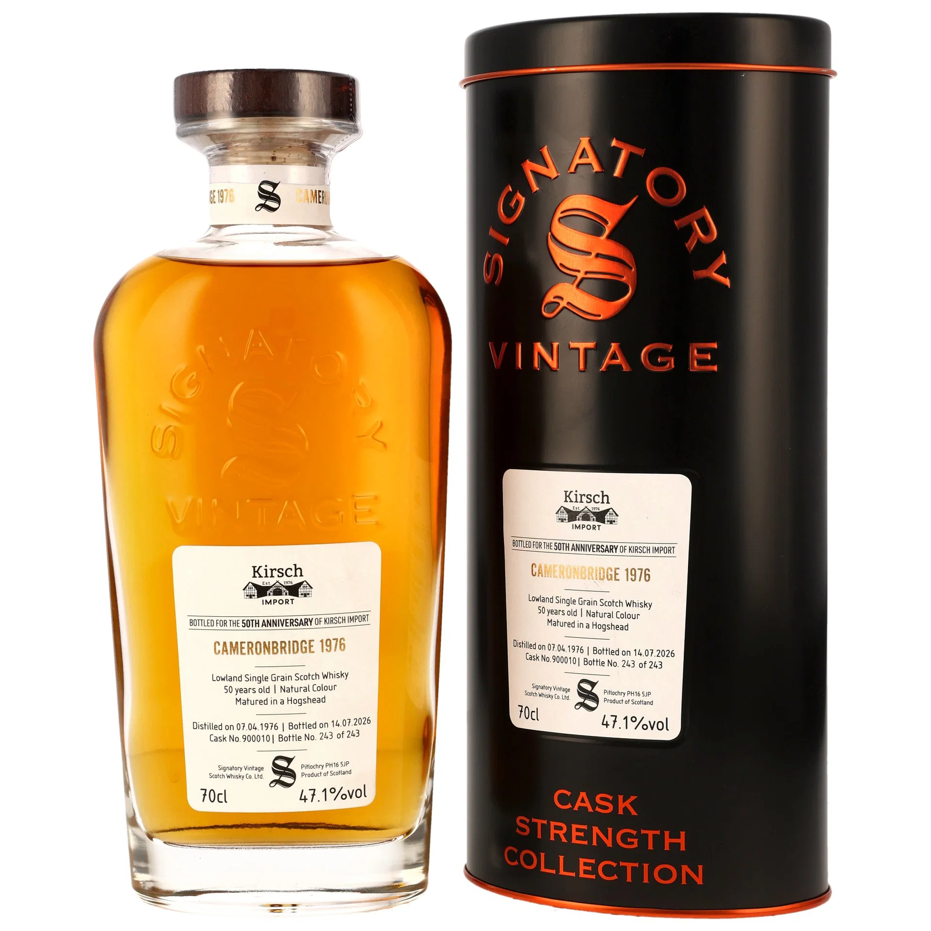 Signatory Cameronbridge 1976/2026 - 50 y Single Grain Hogshead #900010 Sig CS 50th Anniversary Kirsch Import