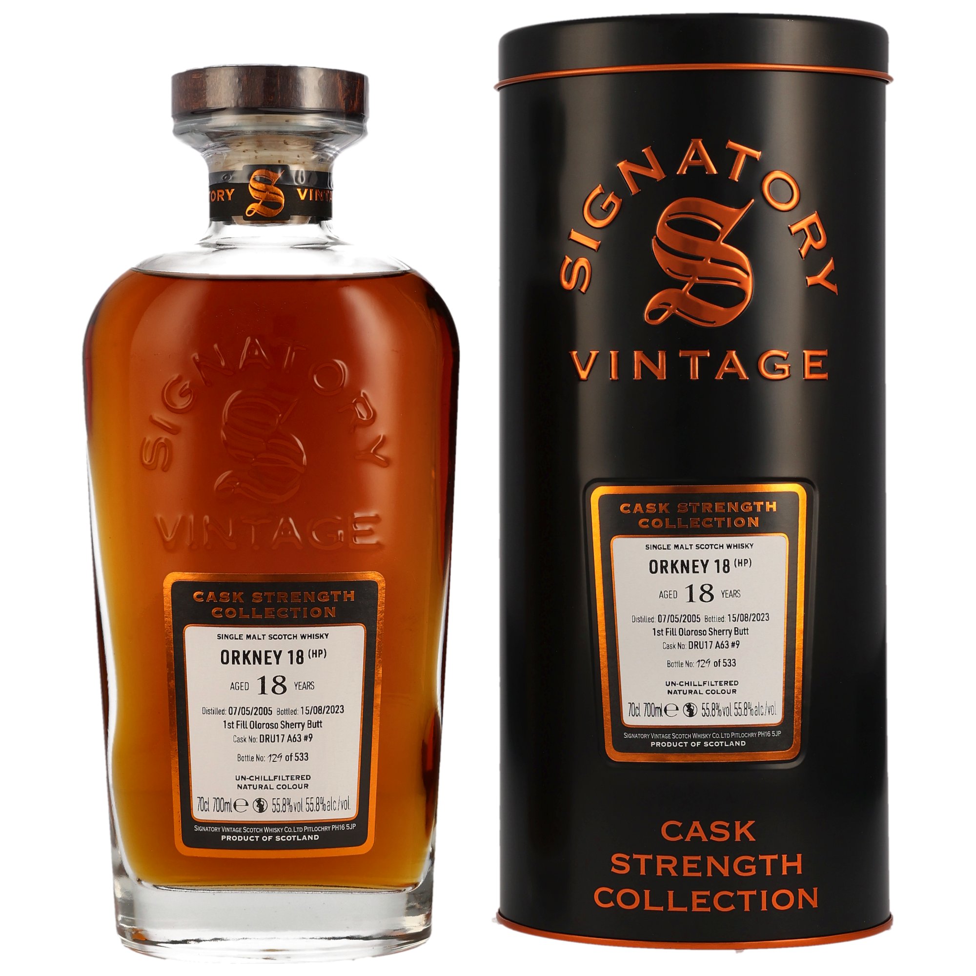 Signatory Vintage Orkney 2005/2023 Sig CS -Sherry Butt DRU 17/A63 #9 55,8 %Vol
