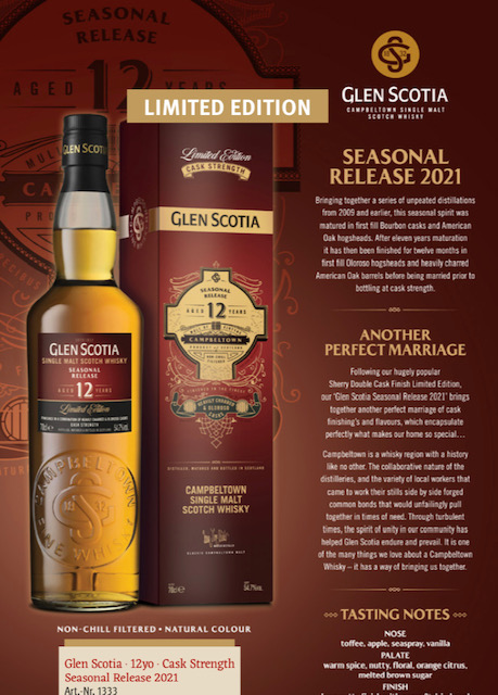 Glen Scotia 12 y Seasonal Release 2021 54,7 %Vol