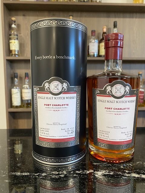 Malts of Scotland PORT CHARLOTTE 2008 Oloroso Sherry Hogshead 57.8%Vol - 246 Bottles