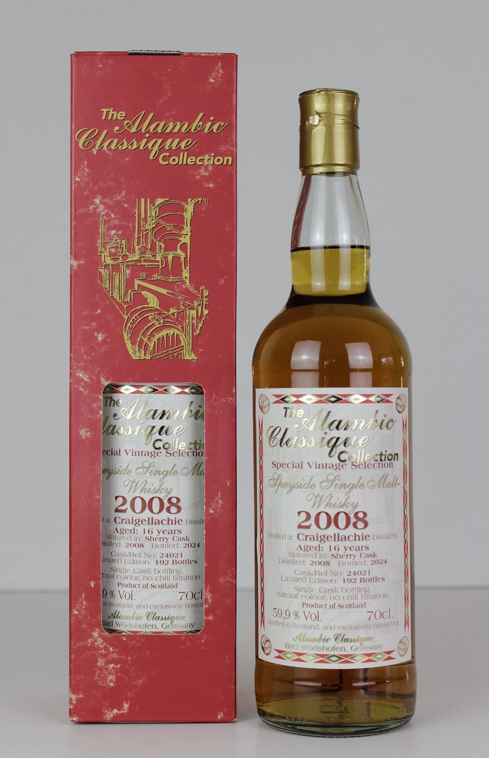 Alambic Classique Craigellachie  „Sherry Cask“ Jahrgang 2008, 16 years old, Speyside 59,9 %Vol