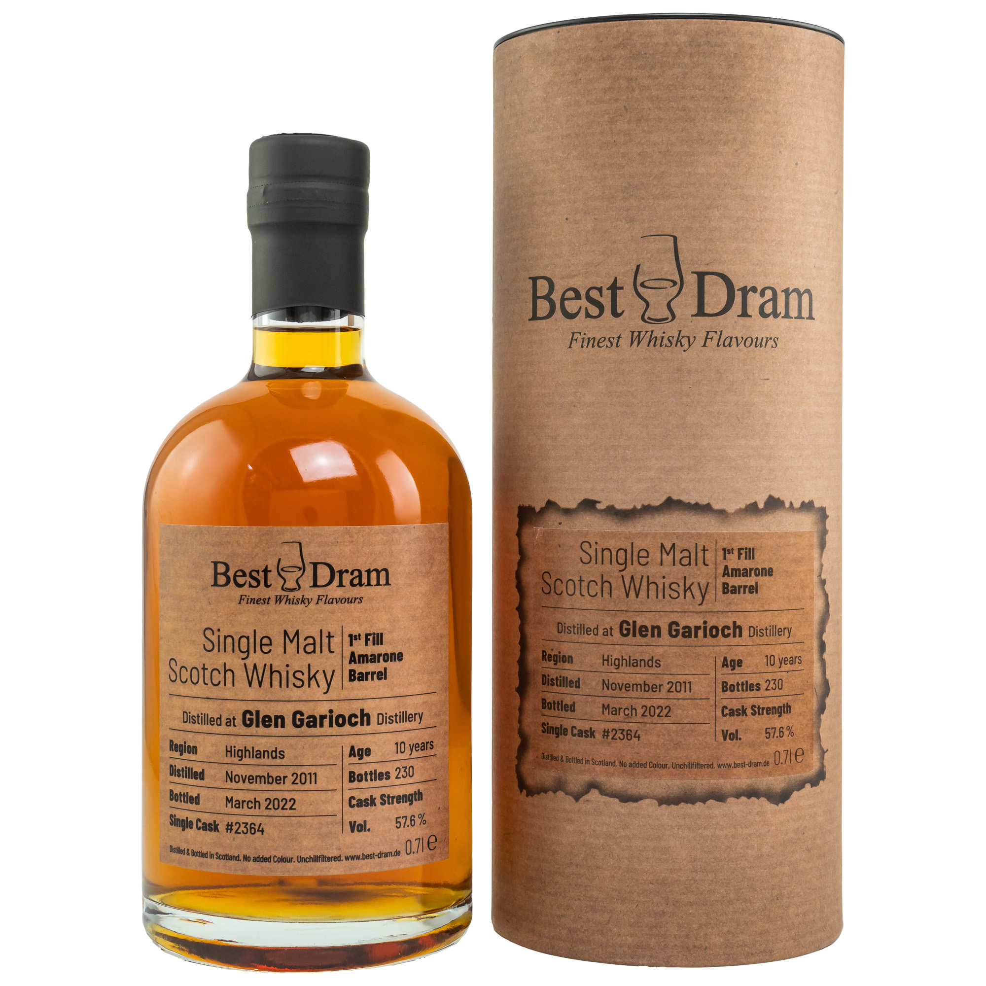Best Dram Glen Garioch 2011/2022 10 y First Fill Amarone Barrel #2364 57,6 %Vol