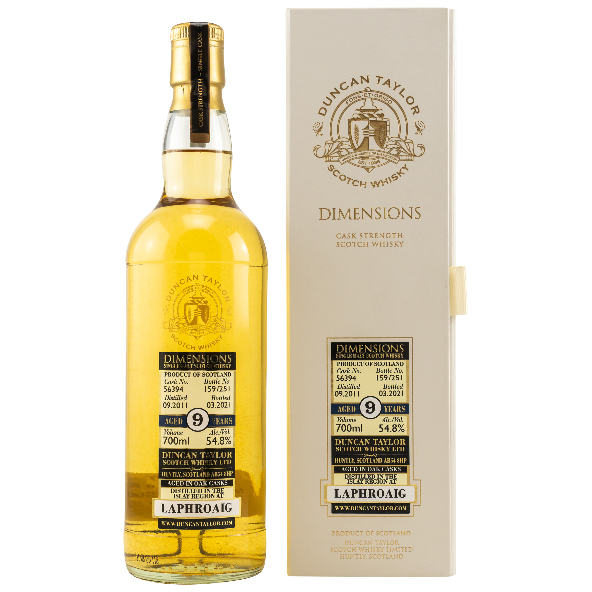Duncan Taylor Laphroaig Dimensions 2011/2021 9y  54,8 %Vol