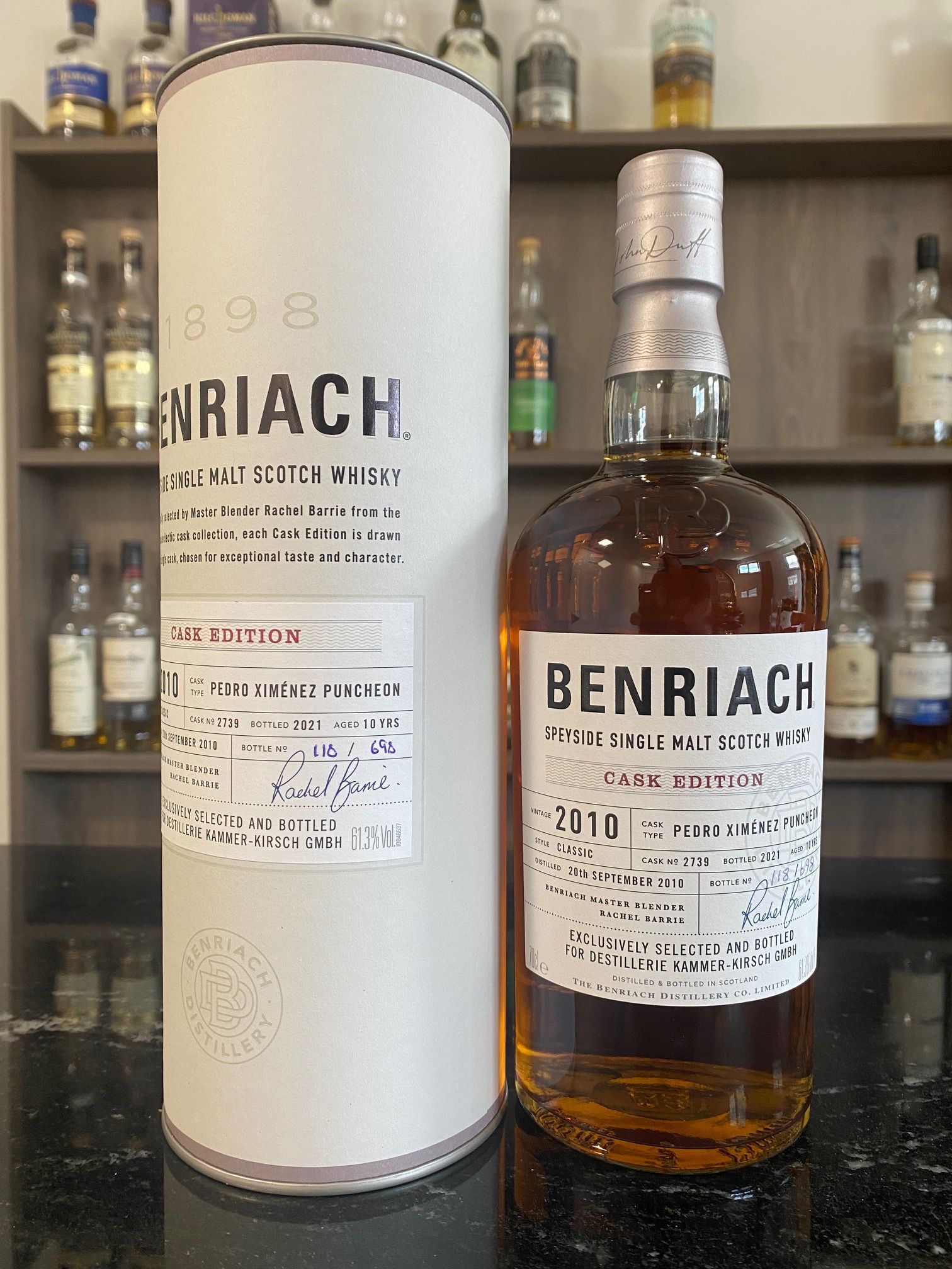 Benriach Cask Edition 10 y 2010 Cask 2739 61,3 %V0l PX-Puncheon