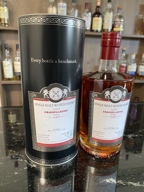 Malts of Scotland Craigellachie 2010 Ruby Port Wine Cask  54.5% 299 Bottles