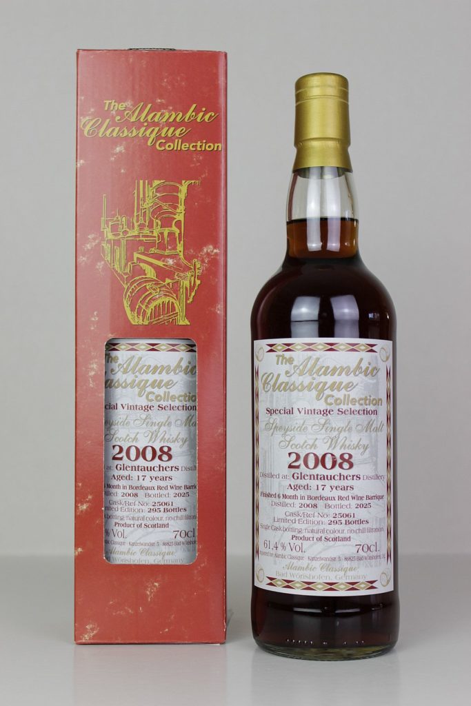 Alambic Classique Glentauchers „Bordeaux Cask“ 2008 17 y 61,4 %Vol Speyside Single Malt Whisky