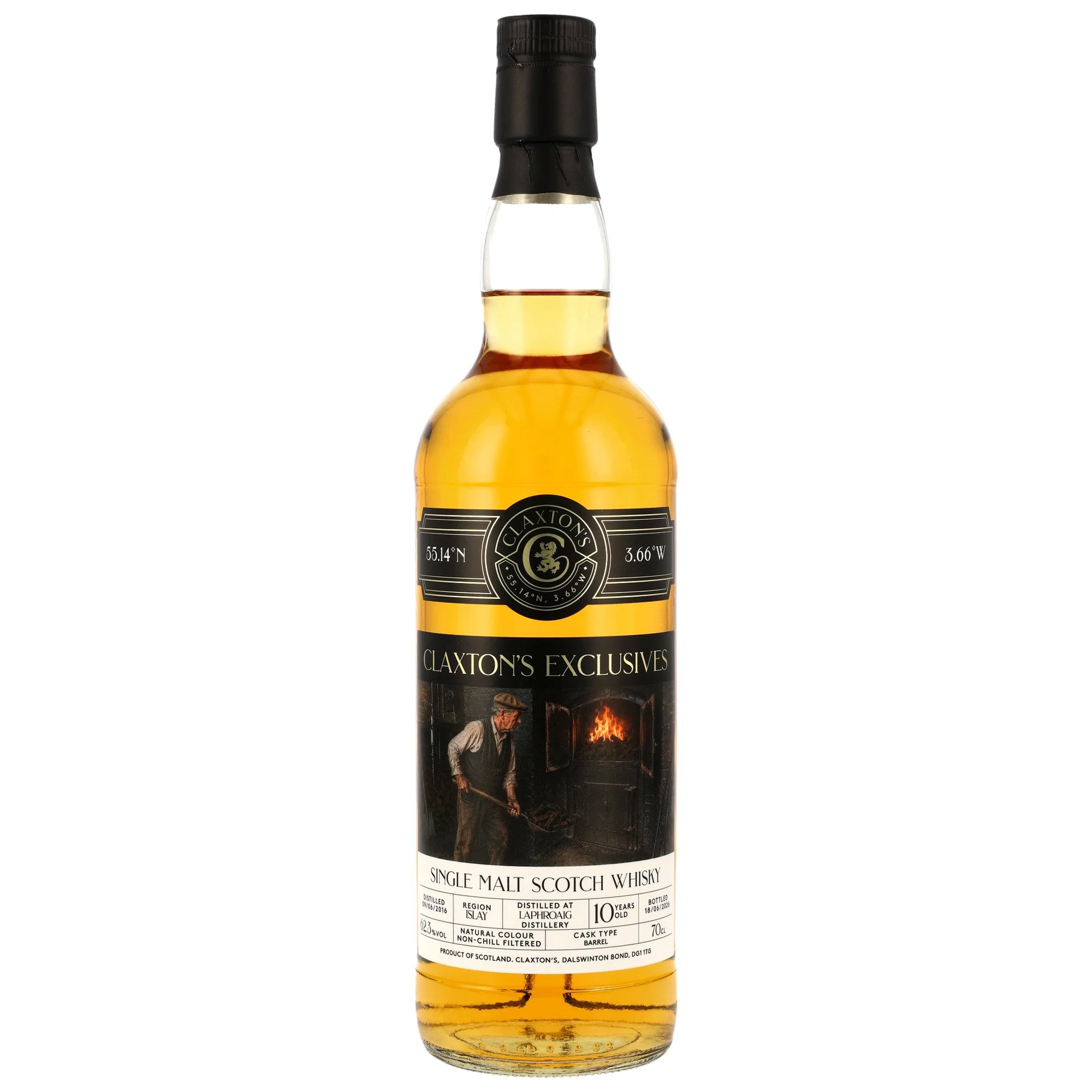 Claxton`s Laphroaig 2016/2026 10 y Single Malt Scotch Whisky 62,3%Vol - Claxton's