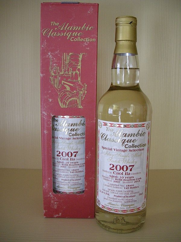 Alambic Classique Caol Ila „Refill Bourbon Cask“ Jahrgang 2007 10 years old Islay North Shore 51,9 %Vol (Whisky)Zurück  Zurücksetzen  Löschen  Kopieren  Speichern  Speichern und weiter bearbeiten