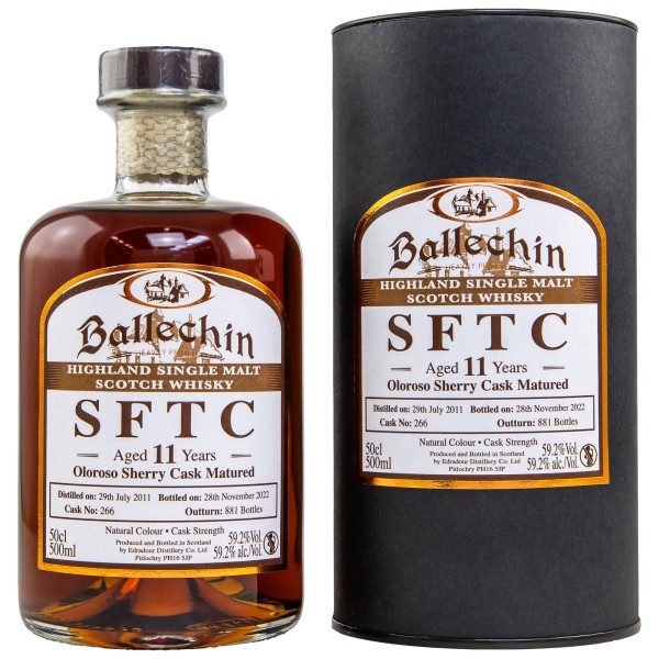 Ballechin 2011/2022 - 11 y.o. - Straight from the Cask Oloroso Sherry Cask #266 0,5l 59,2 %Vol