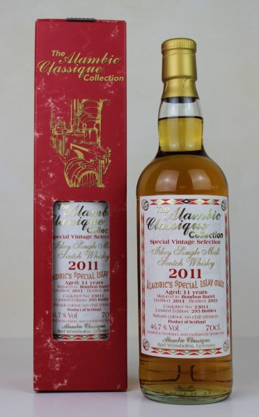 Alambic’s Special Islay Malt „Bourbon Barrel“ 2011 11 y 46,7 %Vol, South Islay