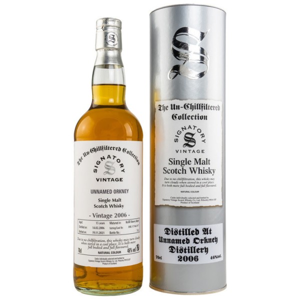 Signatory Unnamed Orkney 2006/2021 Un-Chillfiltered 15 y Refill Sherry Butts 46 %Vol