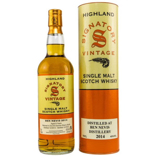 Signatory Ben Nevis 2014/2022y 8 y Second Fill Oloroso Sherry Butts 43% vol. 0,7 l