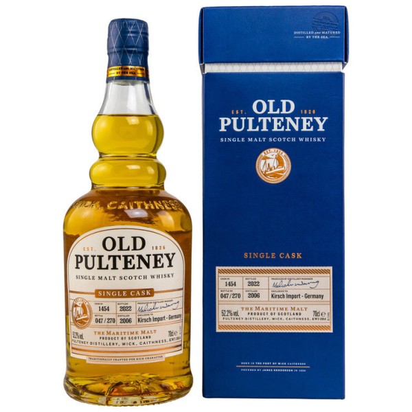 Old Pulteney Single Cask 1454 15y 52,2 %Vol Bourbon Barrel 270 bottles