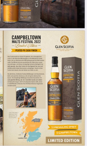 Glen Scotia Campbeltown Malts Festival 2022 56,5 %Vol PX Finish