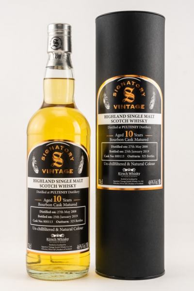 Pulteney 2008/2019 Signatory Un-Chillfiltered by Kirsch 10y 46 %Vol Sherry Cask 325 Flaschen only for Germany
