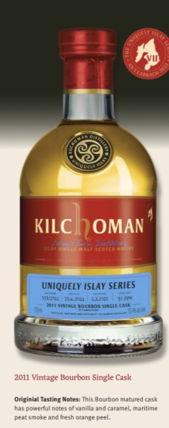 Kilchoman · Vintage 2011 · Bourbon Single Cask · 53,4% Vol. · 0,7 l ·
