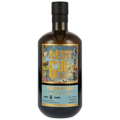 Finglassie 2017/23 Rest & Be Thankful 6 y 46 %Vol Lowland peated Jamaika Rum Finish