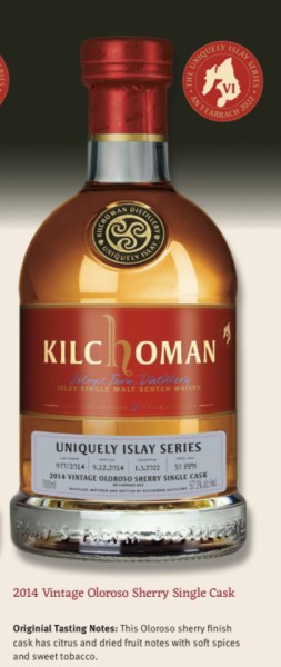 Kilchoman · Vintage 2014 · Oloroso Sherry Single Cask · 57,3% Vol. · 0,7 l